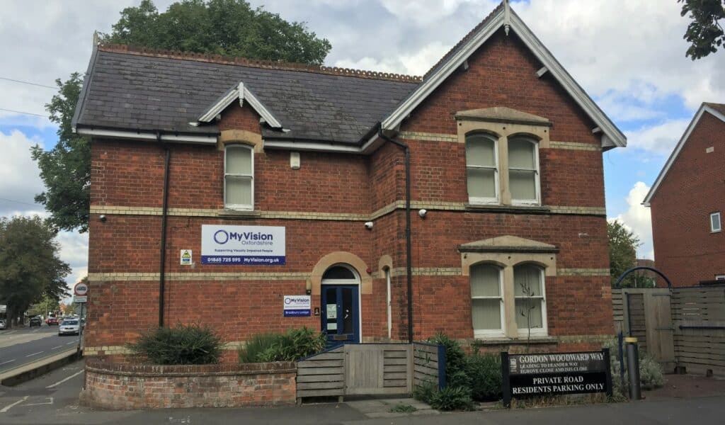 Photograph of Bradbury Lodge, taken from Gordon Woodward Way