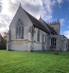 A view of St. Mary's Church on a sunny day