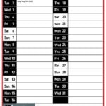 A photo of the portrait size calendar