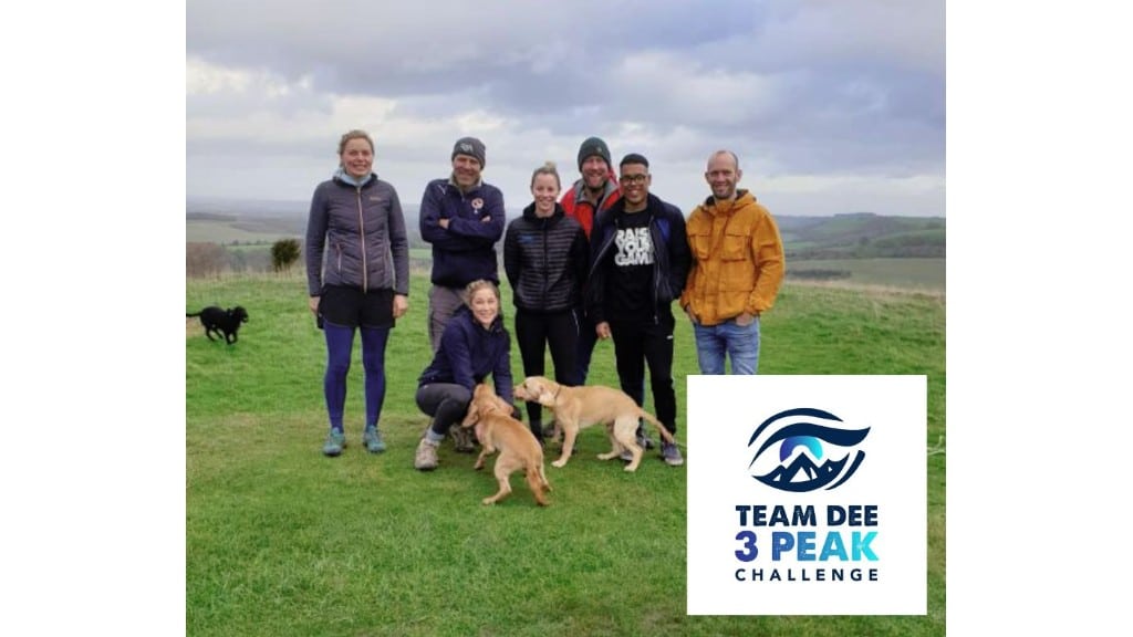 A photo of Devante and Team Dee for the 3 Peaks Challenge
