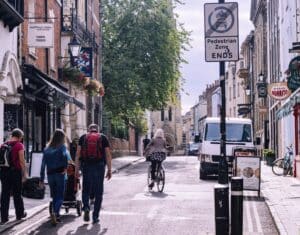 St Michael's street Oxford with standard vision