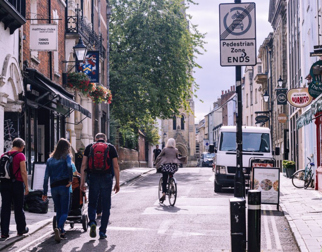 St Michael's street with standard vision