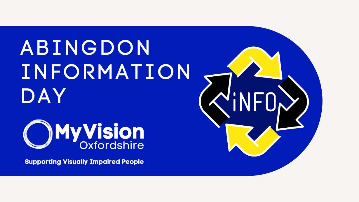 Text that reads, 'Abingdon Information Day,' with the MyVision logo below and a graphic that says 'Info' on the right.