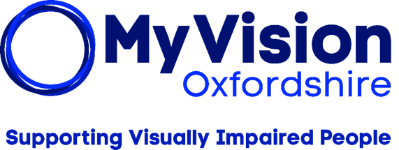 MyVision Oxfordshire logo with the by-line 'Supporting Visually Impaired People.'