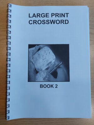 The front cover of the large print crossword book.
