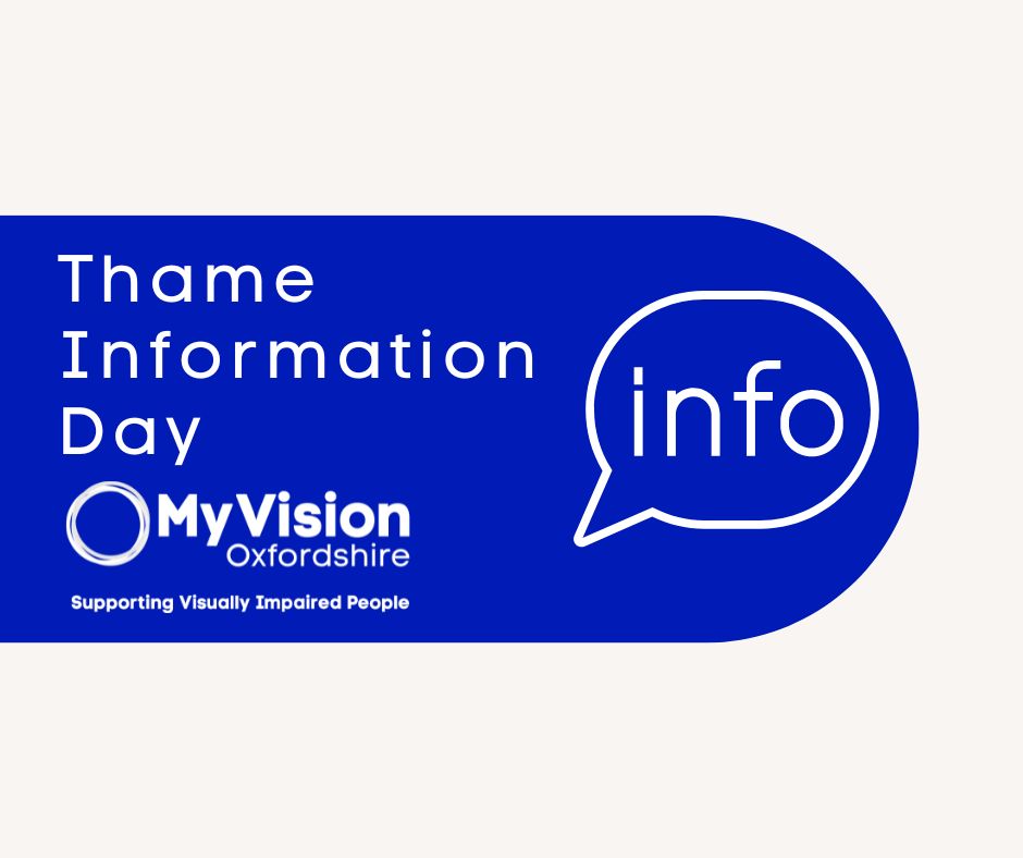 Poster that says, 'Thame Information Day.' On the right is a graphic that says 'Info' and below is the MyVision logo