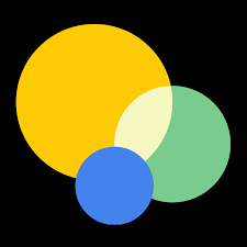 ReBokeh app logo with 3 overlapping circles of different colours.